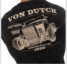 VON DUTCH TEE SHIRT MC REGULAR FIT COL V PRINT frente