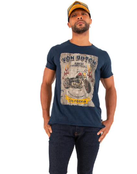 VON DUTCH TEE SHIRT MC REGULAR FIT COL ROND PRINT FRENTE