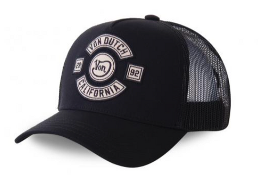 VON DUTCH Boné Baseball com rede Biker Preto